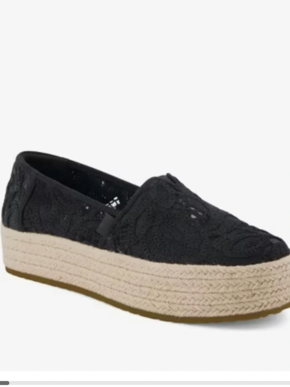 TOMS Valencia Espadrille Platform Slip-On Shoes Women's 10 NEW $85